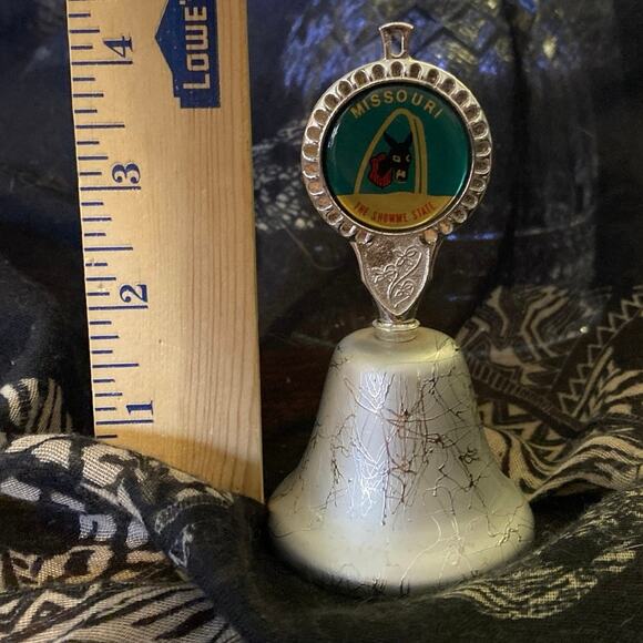 Vintage MISSOURI MULE The Show Me State Souvenir Silver Bell Made in Japan RARE - Picture 9 of 10